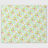 Chicken Baby shower Green Cadeaupapier (Vlak)