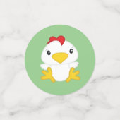Chicken Baby shower Green Confetti (Kleine voorkant)