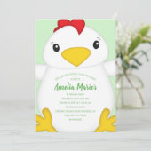 Chicken Baby shower Green Kaart (Staand voorkant)