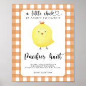 Chicken baby shower Pacifier hunt spel Poster (Voorkant)