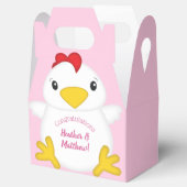 Chicken Baby shower Roze Boerderij Bedankdoosjes (Geopend)