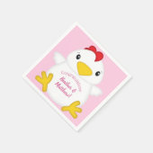 Chicken Baby shower Roze Boerderij Servet (Hoek)
