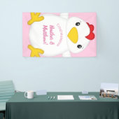 Chicken Baby shower Roze Boerderij Spandoek (Beurs)