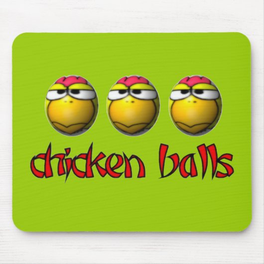 Chicken Balls Mousepad Muismat (Voorkant)