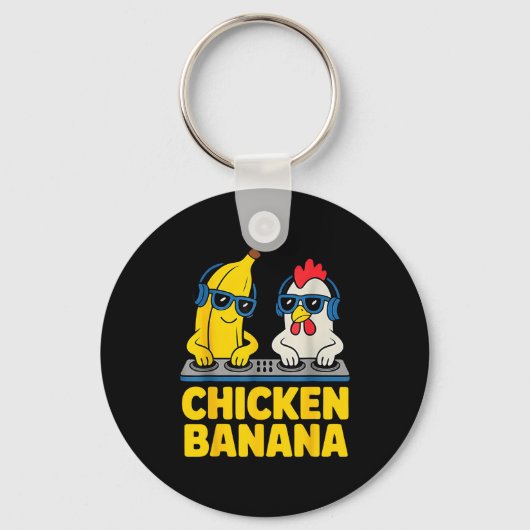 Chicken Banana Dj Sleutelhanger (Voorkant)