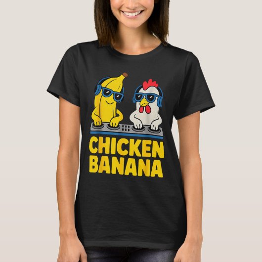 Chicken Banana Dj T-shirt (Voorkant)