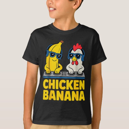 Chicken Banana Dj  T-shirt (Voorkant)