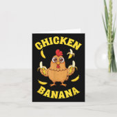 Chicken Banana Funny Kaart (Voorkant)