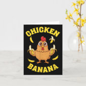 Chicken Banana Funny Kaart (Gele Bloem)