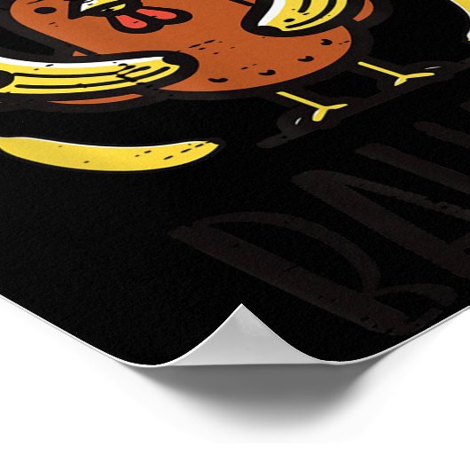 Chicken Banana Schattige Song Dans Fruit Kinder Je Poster (Hoek)