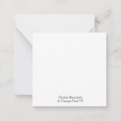 Chicken Barn Quilt Notecards Notitiekaartje (Achterkant)