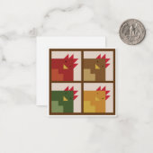 Chicken Barn Quilt Notecards Notitiekaartje (Voorkant / Achterkant in situ)