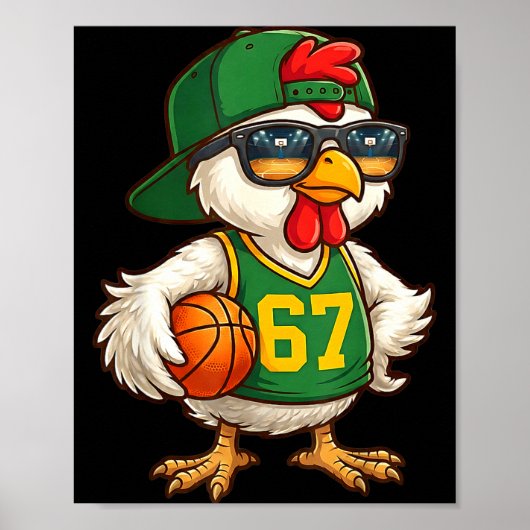 Chicken Basketball 67 Gen Alpha Slang Srts Men Boy Poster (Voorkant)