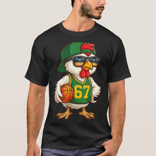 Chicken Basketball 67 Gen Alpha Slang Srts Men Boy T-shirt (Voorkant)