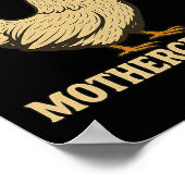 Chicken Bawk Motherclucker Funny Chicken Mom Poster (Hoek)