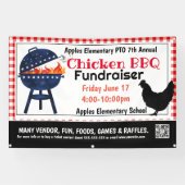 CHICKEN BBQ Fundraiser PTO PTA Kerk Banner (Horizontaal)