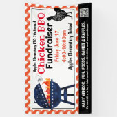 CHICKEN BBQ Fundraiser PTO PTA Kerk Banner (Verticaal)