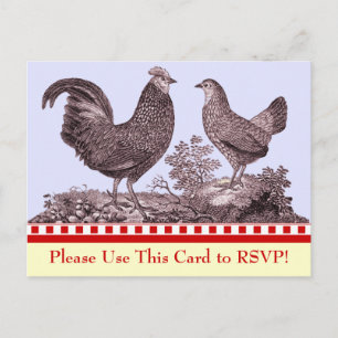  Chicken BBQ RSVP-reactiekaart Uitnodiging Briefkaart