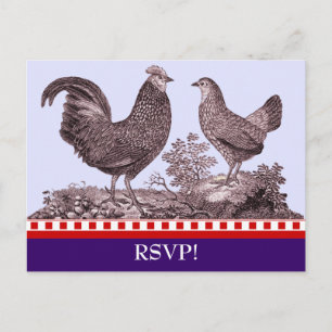 Chicken BBQ RSVP-reactiekaart Uitnodiging Briefkaart