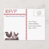  Chicken BBQ RSVP Response Kaart (Achterkant)