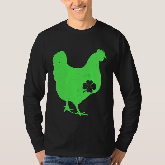 Chicken Bird Hen Shamrock St Patrick s Day Saint P T-shirt (Voorkant)