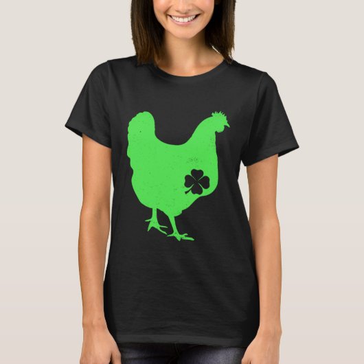 Chicken Bird Hen Shamrock St Patrick s Day Saint P T-shirt (Voorkant)