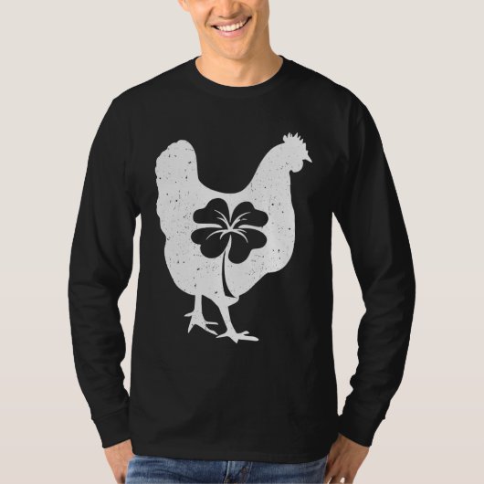 Chicken Bird Hen Shamrock St Patricks Day Saint Pa T-shirt (Voorkant)
