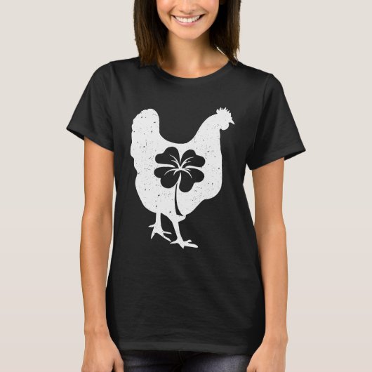Chicken Bird Hen Shamrock St Patricks Day Saint Pa T-shirt (Voorkant)