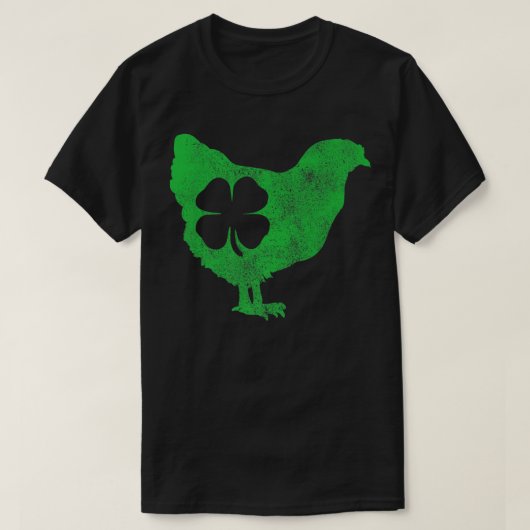 Chicken Bird Hen Shamrock St T-shirt (Design voorkant)
