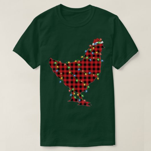 Chicken Bird Xmas Licht Red Buffalo Plays Chicken T-shirt (Design voorkant)