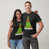 Chicken Bird Xmas Lighting Tree Funny Chicken Chri T-shirt (Unisex)