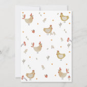 Chicken Birthday Invitation Herfst Party Nodig hen Kaart (Achterkant)