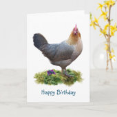 Chicken Birthday Kaart (Gele Bloem)