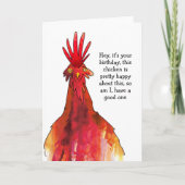 Chicken Birthday Kaart (Voorkant)