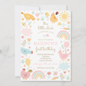 Chicken Birthday Little Chick Spring Boerderij Par Kaart (Voorkant)