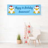 Chicken Birthday Party Blue Spandoek (Insitu)