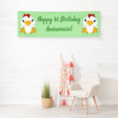 Chicken Birthday Party Green Spandoek (Insitu)