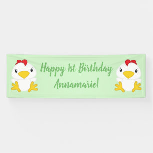 Chicken Birthday Party Green Spandoek