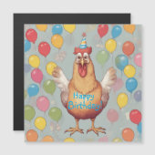 Chicken Birthday Party Magnetische Kaart (Voorkant / Achterkant)