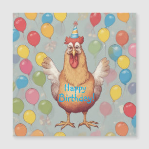 Chicken Birthday Party Magnetische Kaart