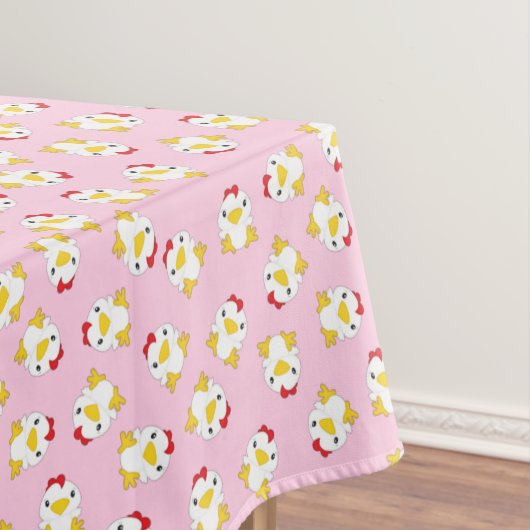 Chicken Birthday Party roze Tafelkleed (Voorbeeld)