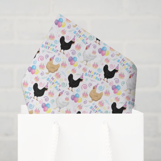 Chicken Birthday Tissue Paper Tissuepapier (Cadeauzakje)