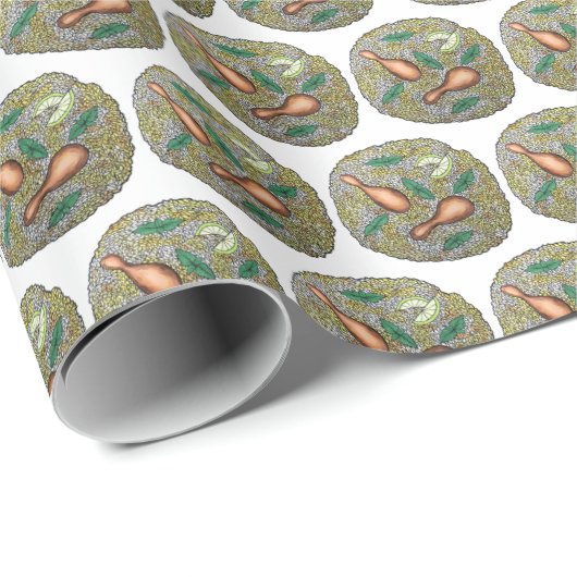 Chicken Biryani Indian Mixed Rice Dish Food Dinner Cadeaupapier (Rol Hoek)