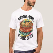 Chicken Biryani Mannen Wit T-shirt (Voorkant)