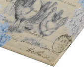 Chicken Blue Flower Briefkaart Snijplank (Hoek)