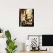 Chicken Boerderij Animal Art Print Poster (Thuiskantoor)