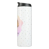 Chicken Boerderij Animal Monogram Patroon Thermosbeker (Geroteerd rechts)