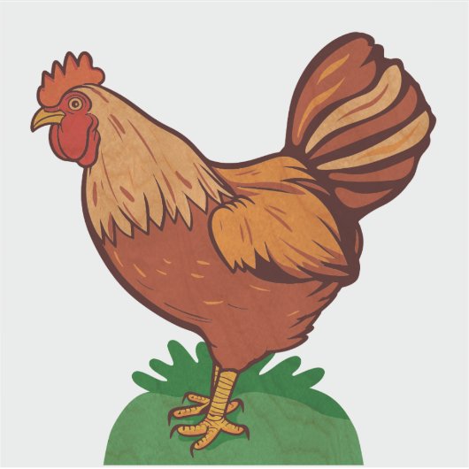 Chicken Boerderij Country Sticker (Voorkant)