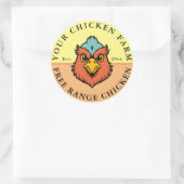 Chicken Boerderij Custom Label Sticker (Tas)