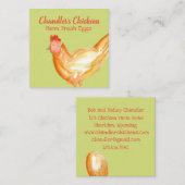 Chicken Boerderij Fresh Eggs Te Koop Custom Vierkante Visitekaartje (Voorkant / Achterkant)